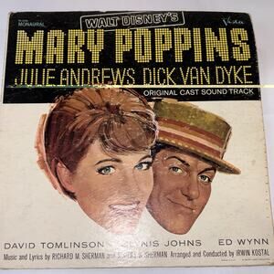 Walt Disney's Mary Poppins Original Cast Soundtrack Vinyl LP Vista BV4026
